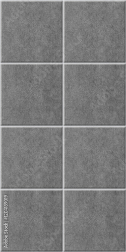 Schilderij op canvas Grid of Eight Matte Gray Tiles with Subtle Texture