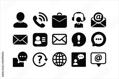 Contact us icon set collection for websites and mobile applications. Contact Icon Set Collection Vector Illustration

