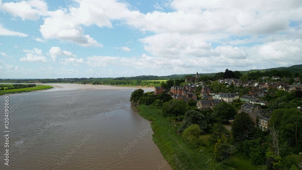 Drone shot at Newnham on Severn, UK Drone shot at Newnham on Severn, UK