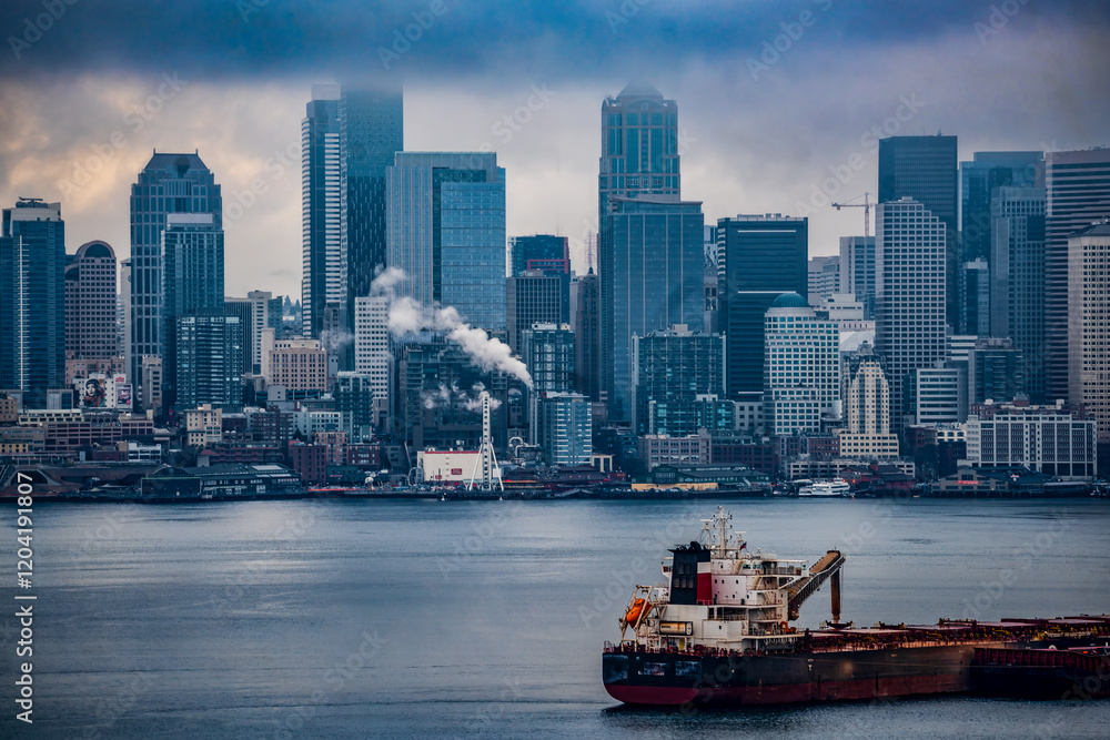 Fototapeta premium Rain Over Skyline 5