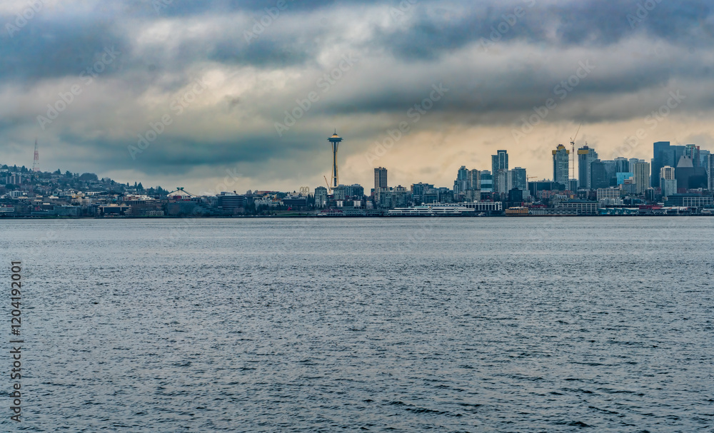 Naklejka premium Rain Over Skyline 2