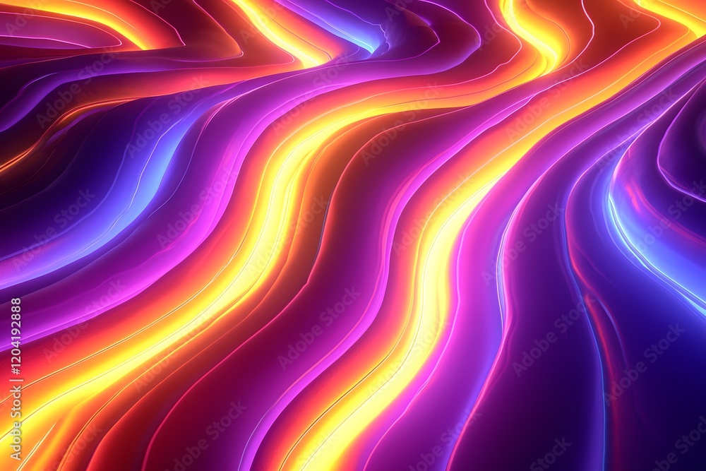 Obraz premium Vibrant swirling patterns create dynamic visual flow and energy. Generative AI