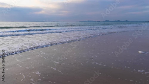 seascape at the beach during sunset photo