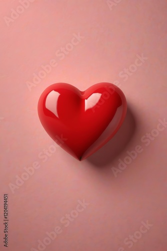 Wallpaper Mural there is a red heart shaped object on a pink surface Torontodigital.ca