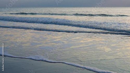 seascape at the beach during sunset photo