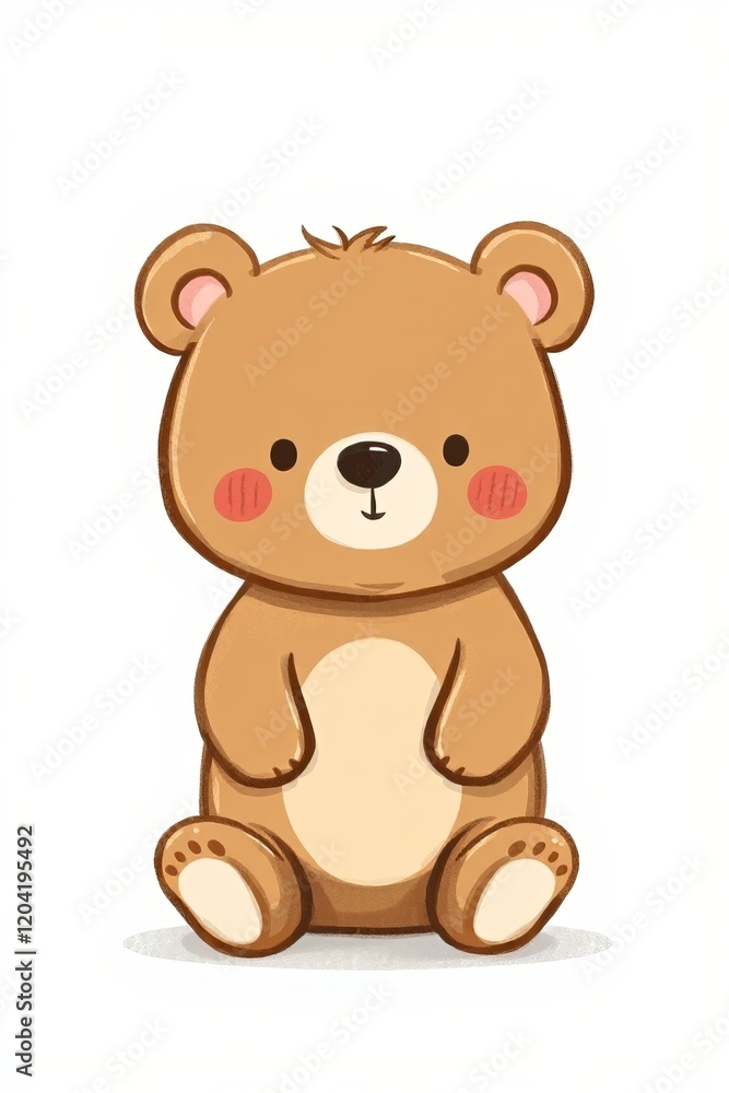 cartoon bear sitting on the ground with its paws crossed cartoon bear sitting on the ground with its paws crossed