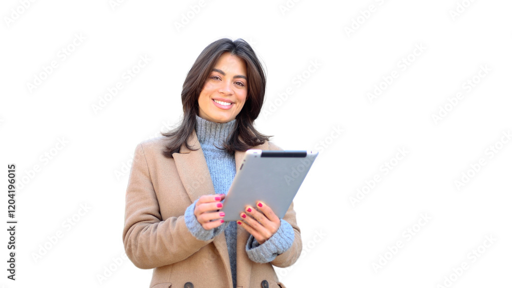Professional woman working on her tablet Professional woman working on her tablet
