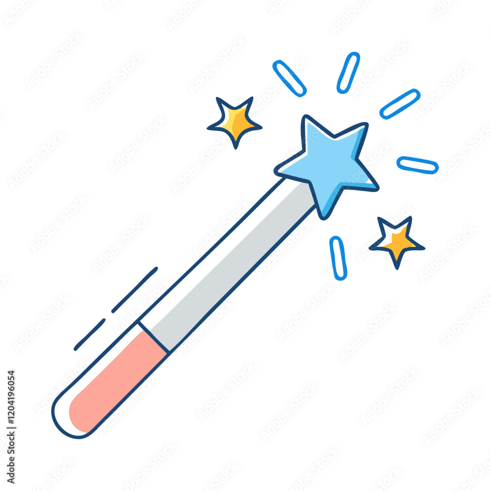 magic wand icon, magic wand vector illustration-simple illustration of magic wand, perfect for magic wand logos and icons magic wand icon, magic wand vector illustration-simple illustration of magic wand, perfect for magic wand logos and icons