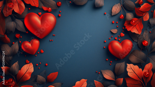 Happy valentines day decorative card design.