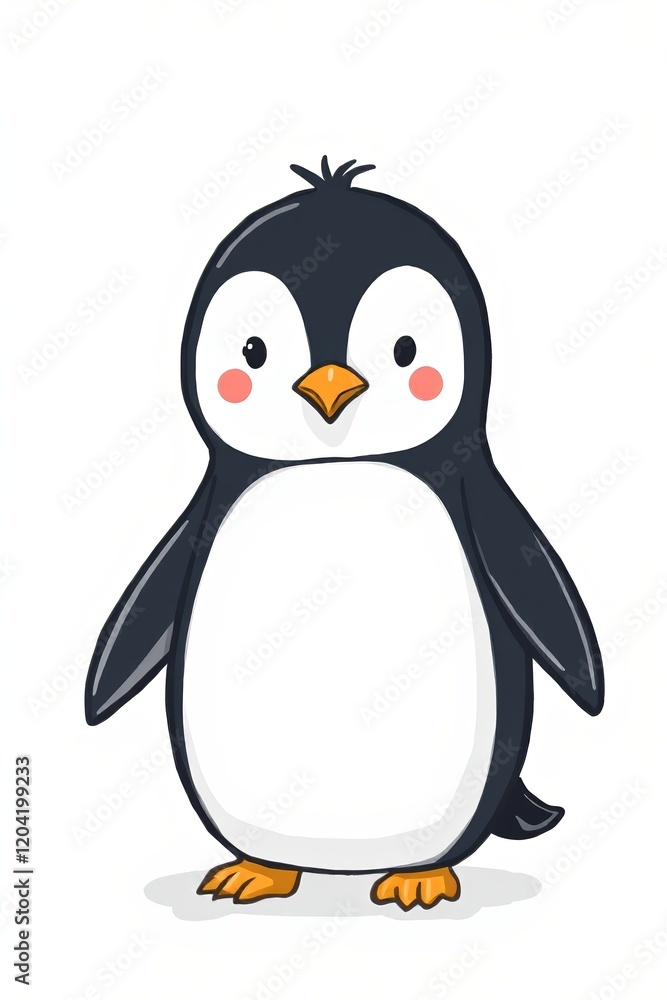 Fototapeta premium a cartoon penguin with a big nose and a big nose