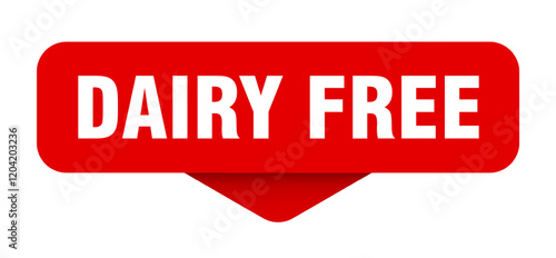 dairy free sticker. dairy free sign on transparent background