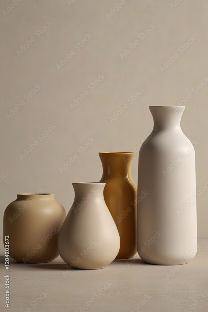 there are three vases sitting next to each other on a table there are three vases sitting next to each other on a table