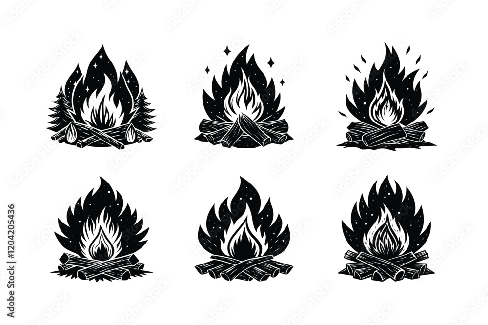 Obraz premium set of fire
