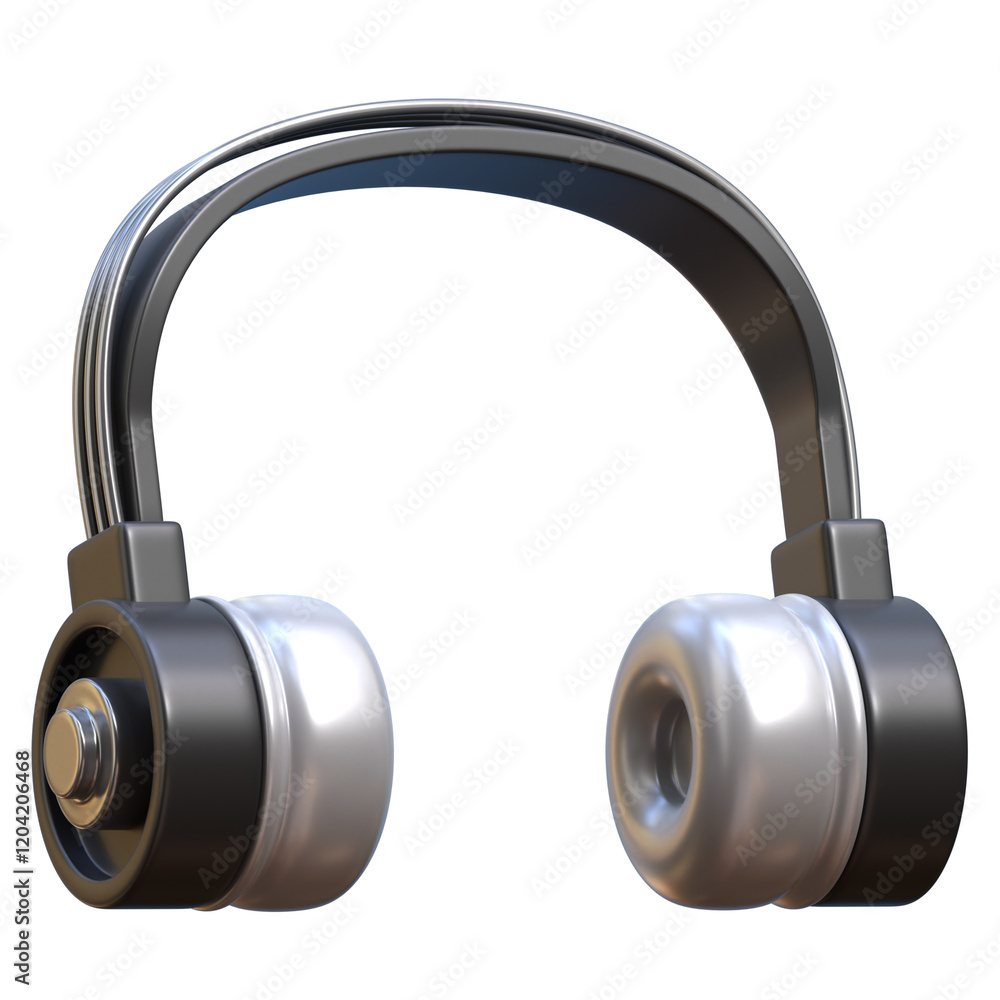 Headphone 3D Icon. Perfect for your audio projects, apps, websites, and media designs. A high-quality, stylish, and modern 3D render