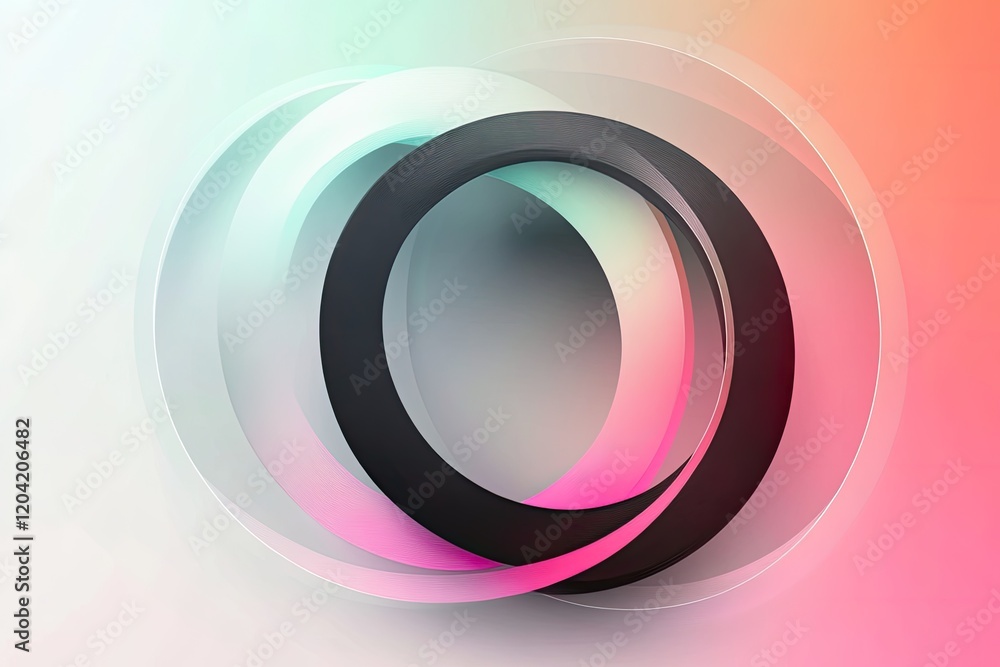 conceptual depiction of two interlocking circles one brightly colored and other in monochrome set against gradient conceptual depiction of two interlocking circles one brightly colored and other in monochrome set against gradient