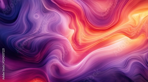 Wallpaper Mural Vibrant abstract swirl of colors in shades of purple, orange, and pink blending seamlessly in a mesmerizing design Torontodigital.ca