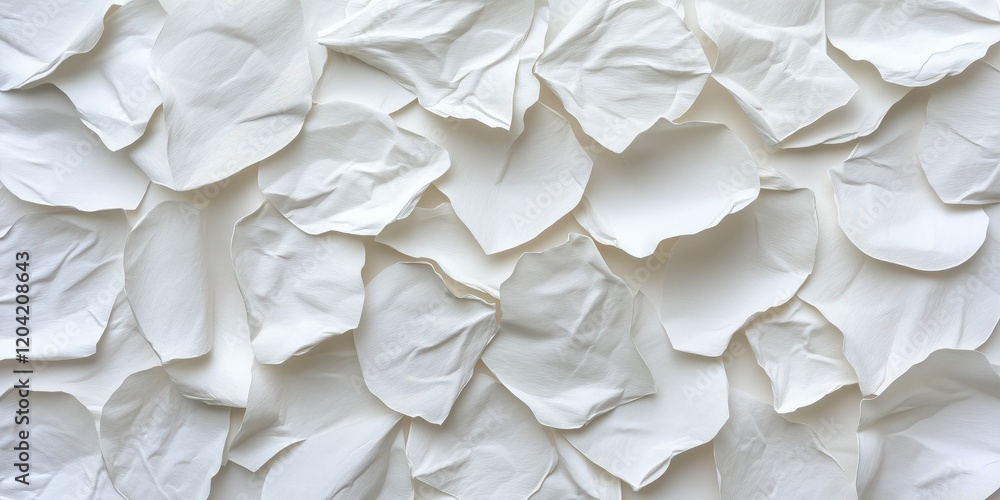 Obraz premium Delicate White Petals Overlapping to Create a Soft Textured Background