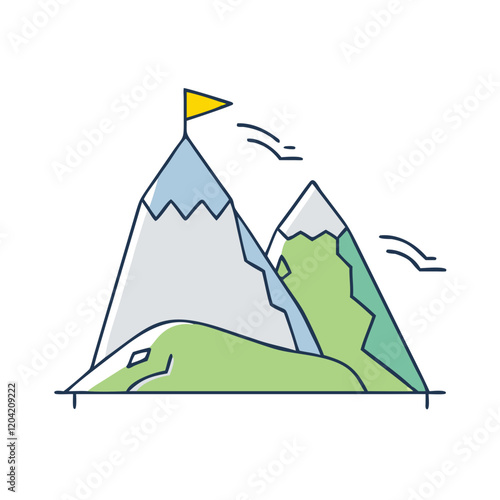 mountain icon, mountain vector illustration-simple illustration of mountain, perfect for mountain logos and icons