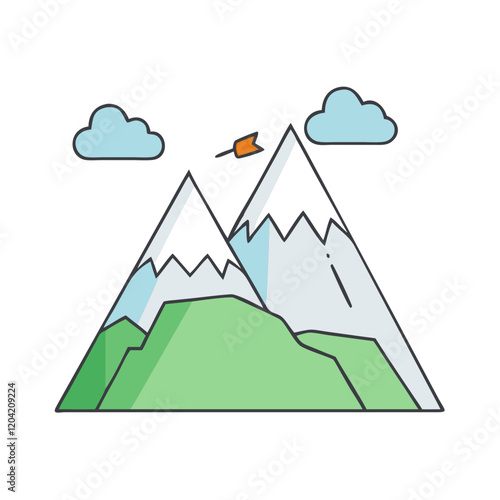 mountain icon, mountain vector illustration-simple illustration of mountain, perfect for mountain logos and icons
