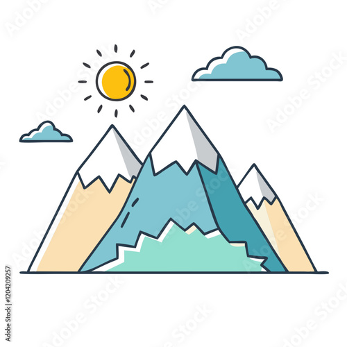 mountain icon, mountain vector illustration-simple illustration of mountain, perfect for mountain logos and icons
