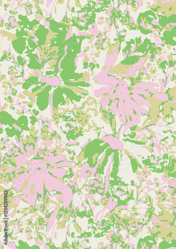 botanical floral vector seamless pattern with roses herbs and leaves big set background with flowers