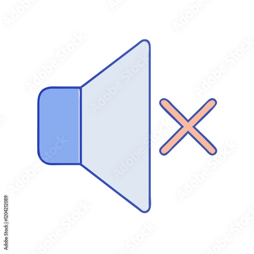 mute button icon, mute button vector illustration-simple illustration of mute button, perfect for mute button logos and icons