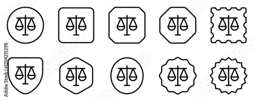 Editable balance scale, law, justice vector icon. Part of a big icon set family. Perfect for web and app interfaces, presentations, infographics, etc