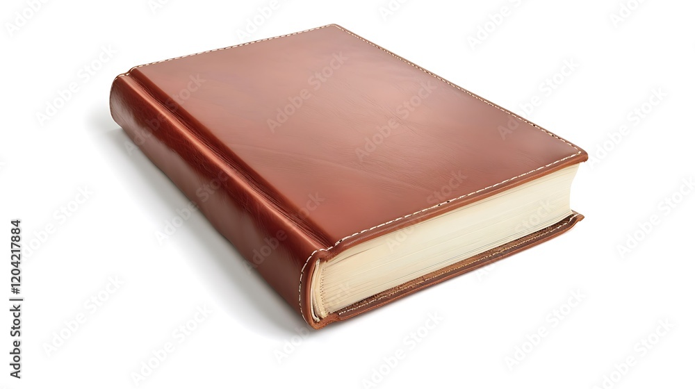Leather book isolated on white background Leather book isolated on white background