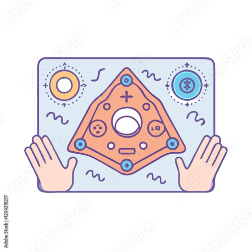 ouija board icon, ouija board vector illustration-simple illustration of ouija board, perfect for ouija board logos and icons