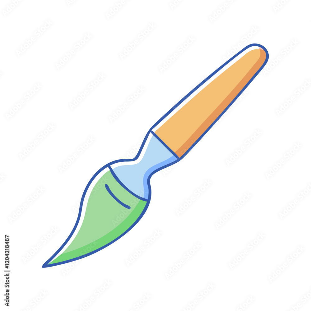 Obraz premium paintbrush icon, paintbrush vector illustration-simple illustration of paintbrush, perfect for paintbrush logos and icons