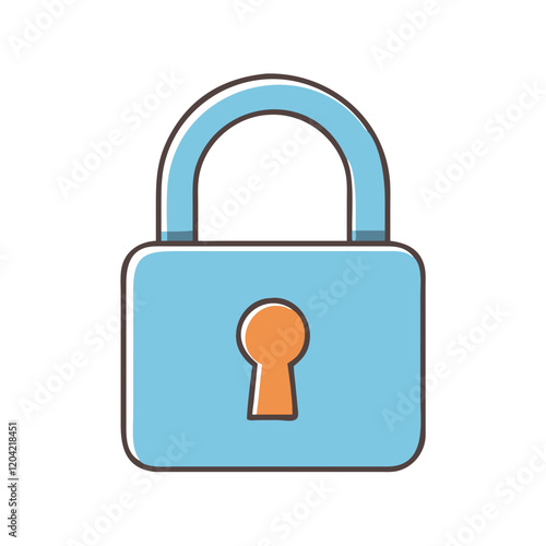 padlock icon, padlock vector illustration-simple illustration of padlock, perfect for padlock logos and icons