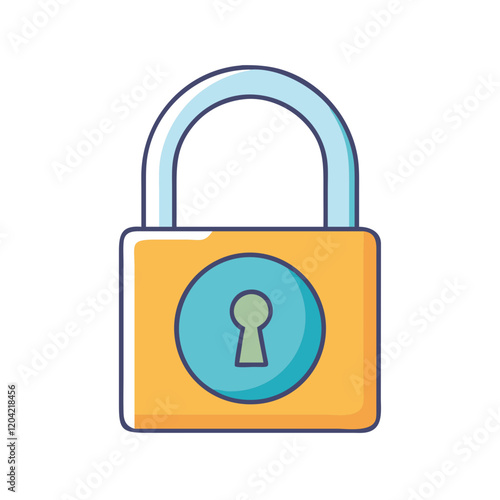 padlock icon, padlock vector illustration-simple illustration of padlock, perfect for padlock logos and icons
