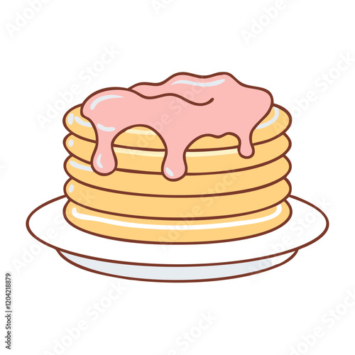 pancakes icon, pancakes vector illustration-simple illustration of pancakes, perfect for pancakes logos and icons