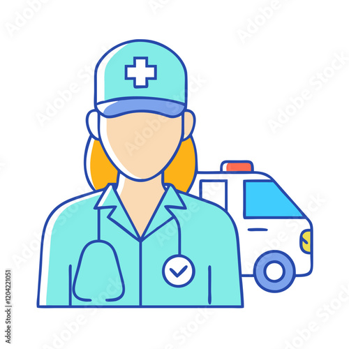 paramedic icon, paramedic vector illustration-simple illustration of paramedic, perfect for paramedic logos and icons