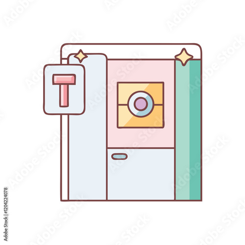 photo booth icon, photo booth vector illustration-simple illustration of photo booth, perfect for photo booth logos and icons