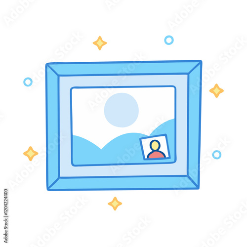 picture frame icon, picture frame vector illustration-simple illustration of picture frame, perfect for picture frame logos and icons