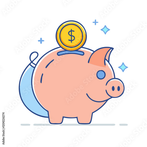 piggy bank icon, piggy bank vector illustration-simple illustration of piggy bank, perfect for piggy bank logos and icons