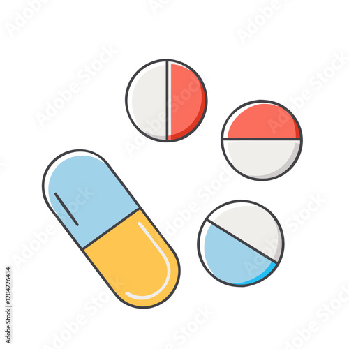 pills icon, pills vector illustration-simple illustration of pills, perfect for pills logos and icons