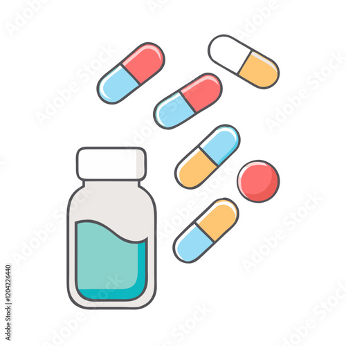 pills icon, pills vector illustration-simple illustration of pills, perfect for pills logos and icons