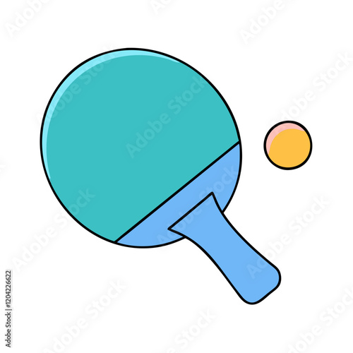 ping pong paddle icon, ping pong paddle vector illustration-simple illustration of ping pong paddle, perfect for ping pong paddle logos and icons