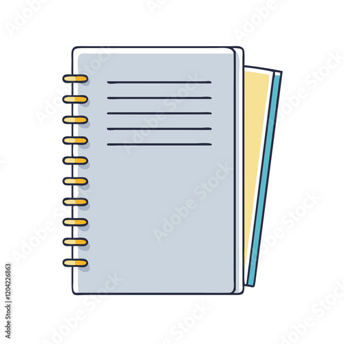 plain notebook icon, plain notebook vector illustration-simple illustration of plain notebook, perfect for plain notebook logos and icons