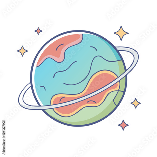 planet icon, planet vector illustration-simple illustration of planet, perfect for planet logos and icons