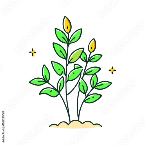 plant icon, plant vector illustration-simple illustration of plant, perfect for plant logos and icons