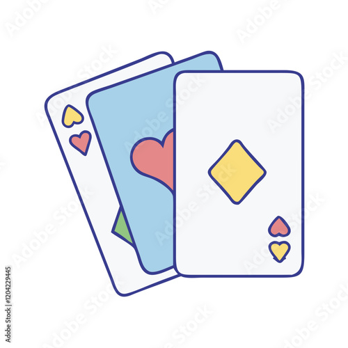 playing cards icon, playing cards vector illustration-simple illustration of playing cards, perfect for playing cards logos and icons