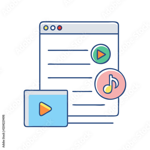 playlist icon, playlist vector illustration-simple illustration of playlist, perfect for playlist logos and icons