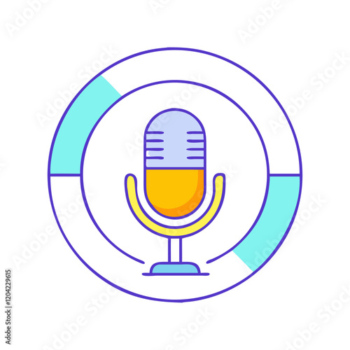 podcast icon, podcast vector illustration-simple illustration of podcast, perfect for podcast logos and icons