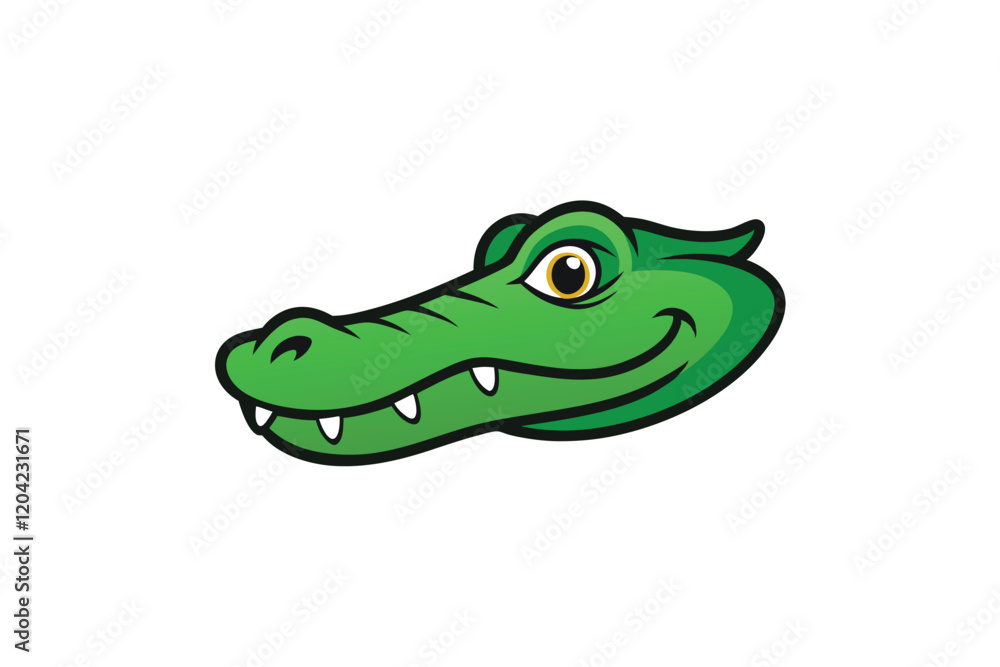 Fototapeta premium illustration of a crocodile head
