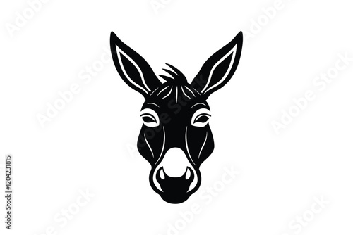 portrait of a donkey head
