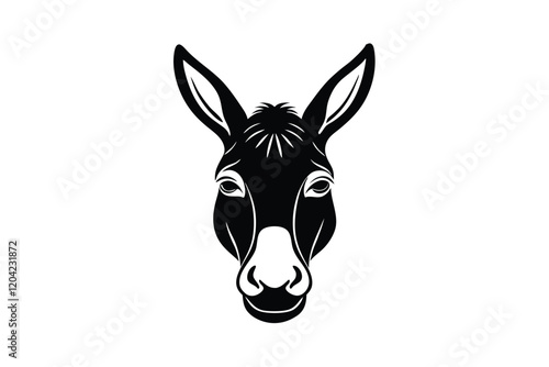 portrait of a donkey head