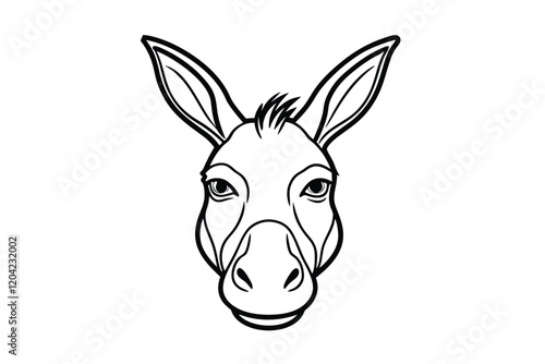 portrait of a donkey head